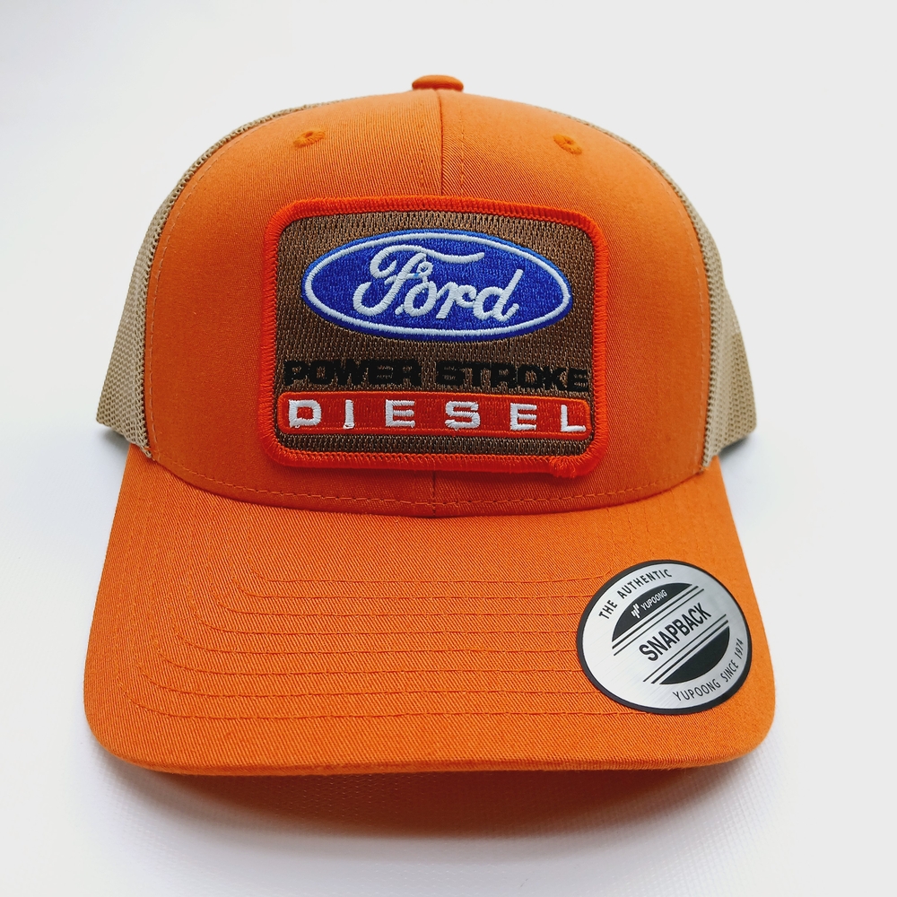 Ford Power Stroke Diesel Orange and Tan Snapback Hat